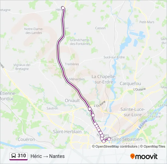 310 Bus Line Map