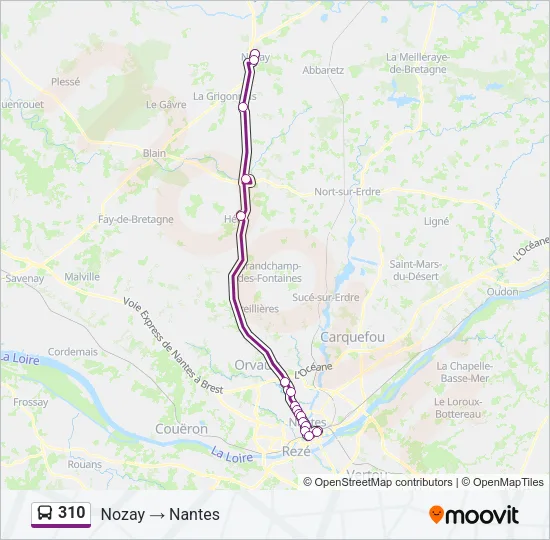 310 Bus Line Map