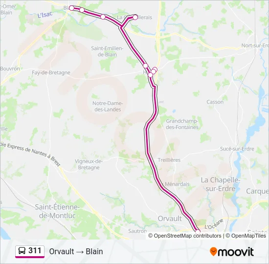 311 Bus Line Map