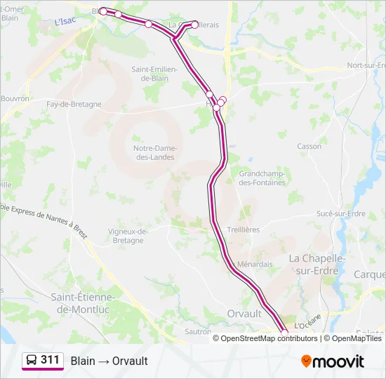 311 Bus Line Map