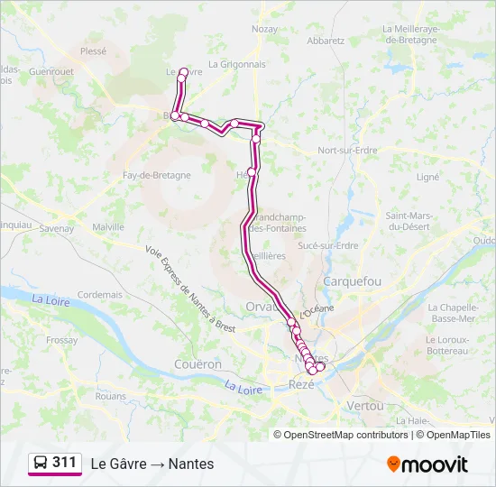 311 Bus Line Map