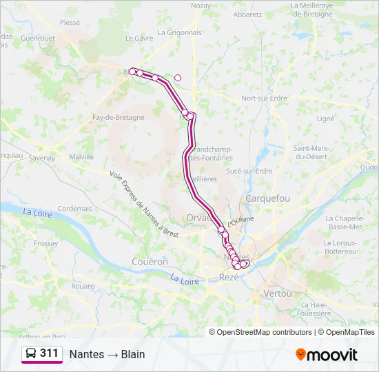 311 Bus Line Map