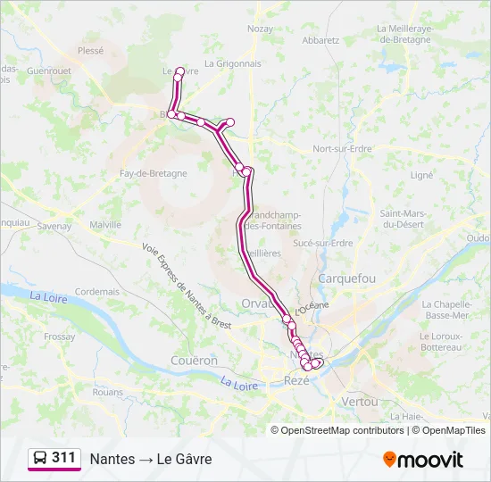 311 Bus Line Map