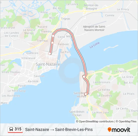 315 Bus Line Map