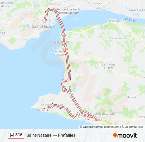 315 Bus Line Map