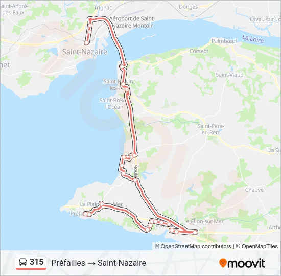 315 Bus Line Map