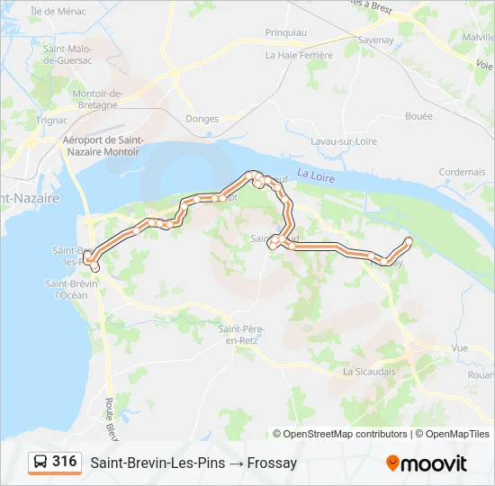 316 Bus Line Map