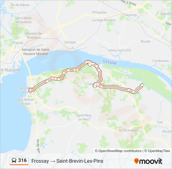 316 Bus Line Map
