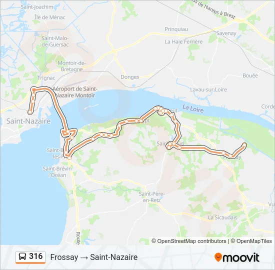 316 Bus Line Map