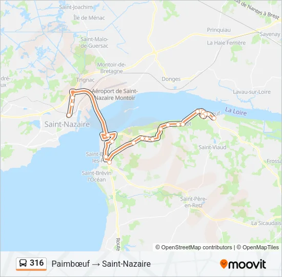 316 Bus Line Map