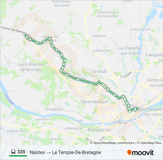 Plan de la ligne 320 de bus