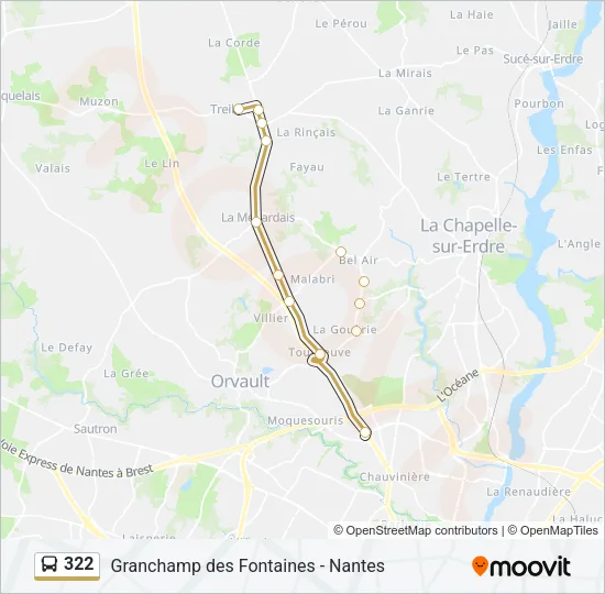 322 Bus Line Map