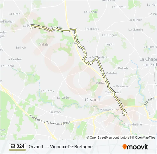 324 Bus Line Map