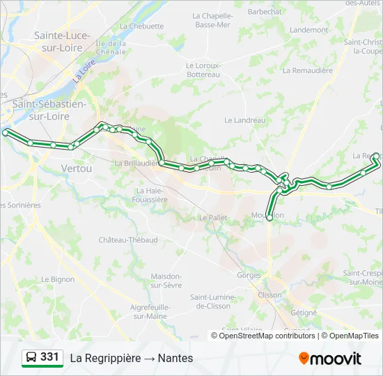 331 Bus Line Map