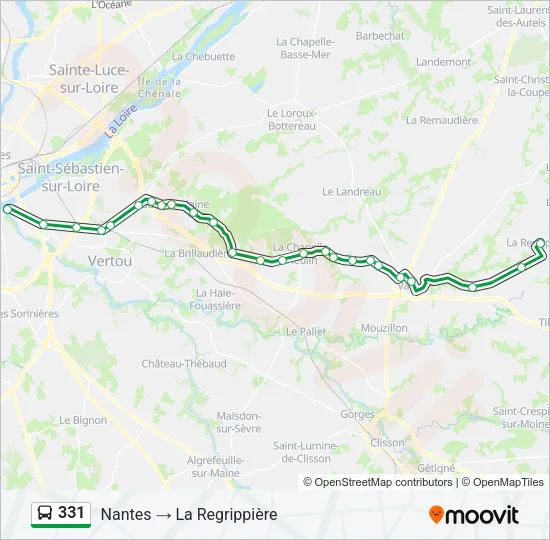 331 Bus Line Map
