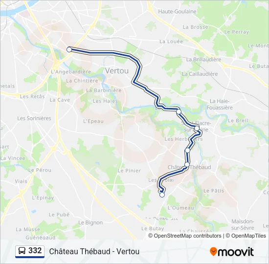 332 Bus Line Map