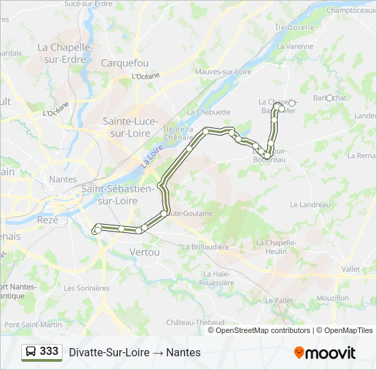 333 Bus Line Map