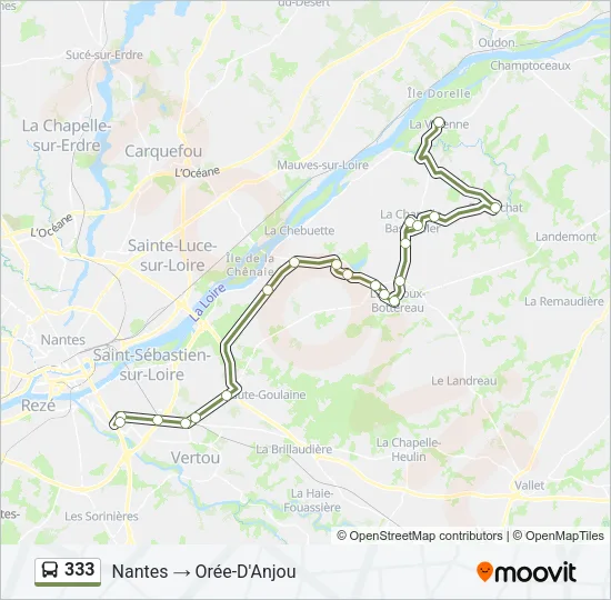 333 Bus Line Map