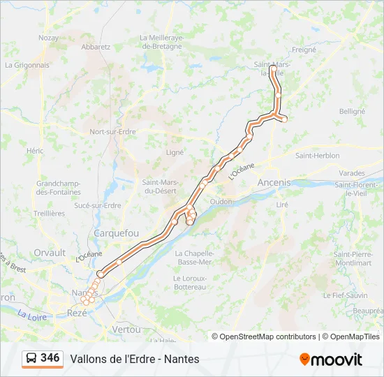 346 Bus Line Map