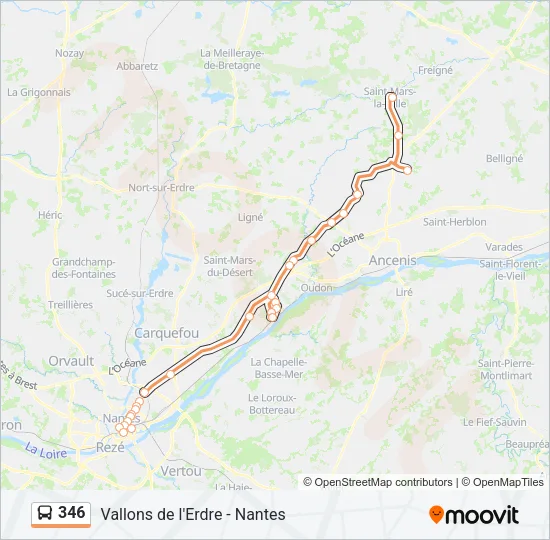 346 Bus Line Map