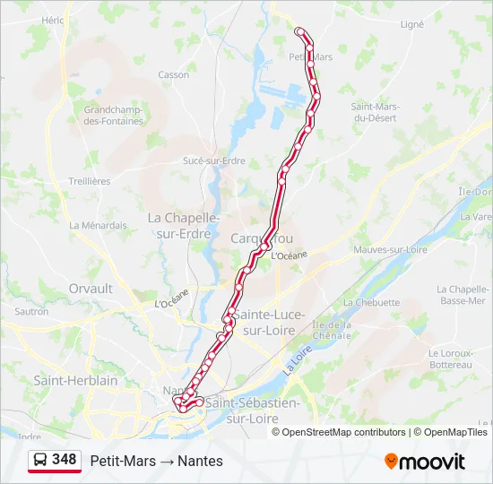 348 Bus Line Map