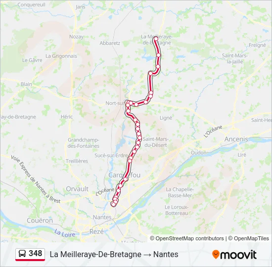 348 Bus Line Map