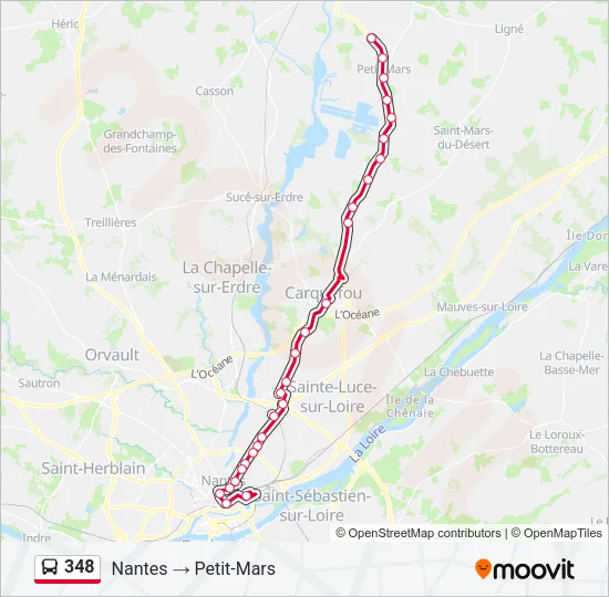 348 Bus Line Map