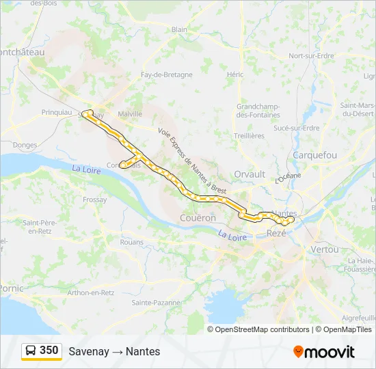 350 Bus Line Map