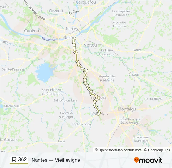 362 Bus Line Map
