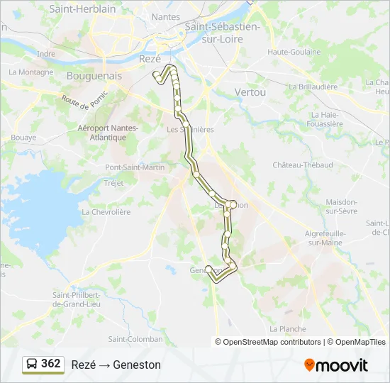 362 Bus Line Map