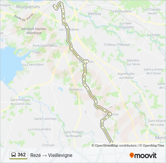362 Bus Line Map
