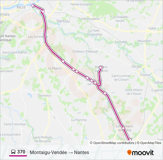 370 Bus Line Map