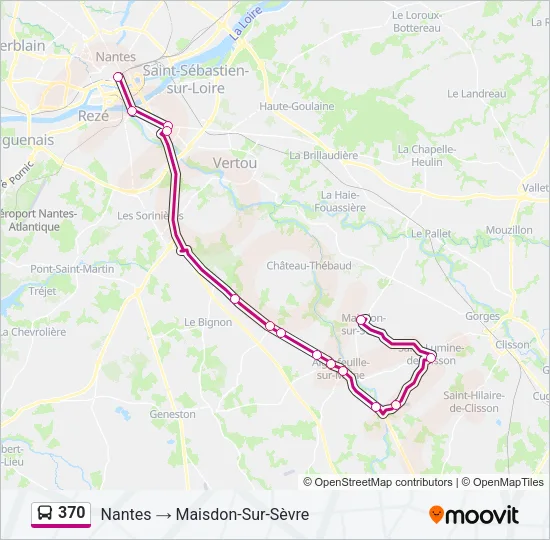 370 Bus Line Map