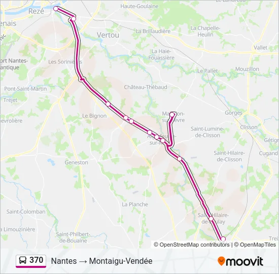 370 Bus Line Map