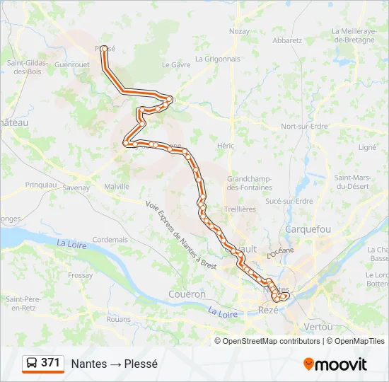 371 Bus Line Map