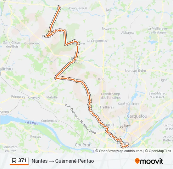 371 Bus Line Map