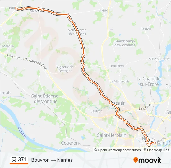 371 Bus Line Map