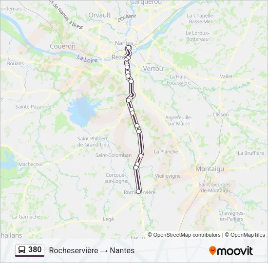 380 Bus Line Map