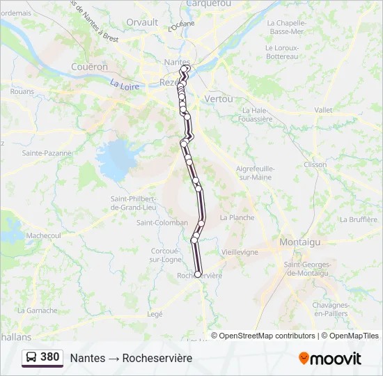 380 Bus Line Map