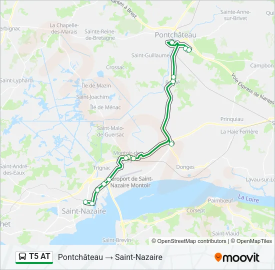 T5 AT Bus Line Map