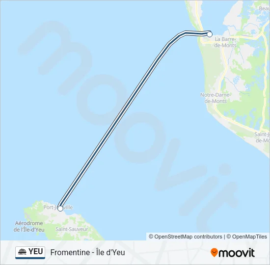 YEU Ferry Line Map