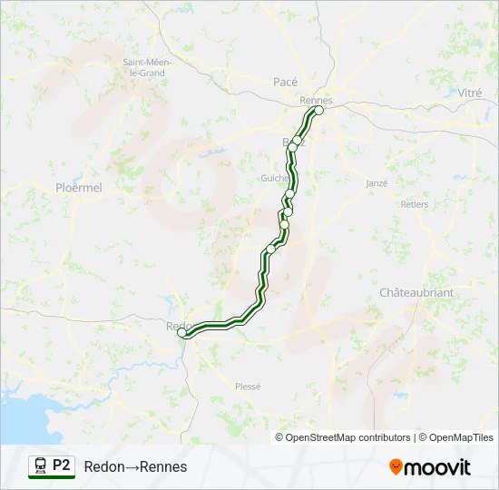 P2 Train Line Map