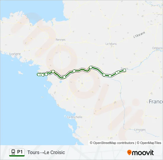 P1 Train Line Map
