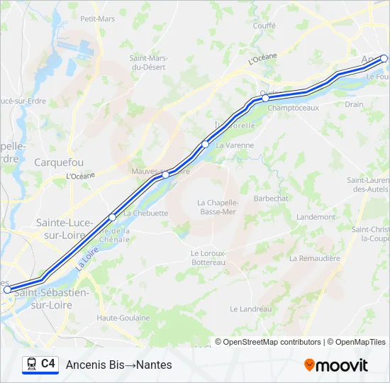 C4 Train Line Map