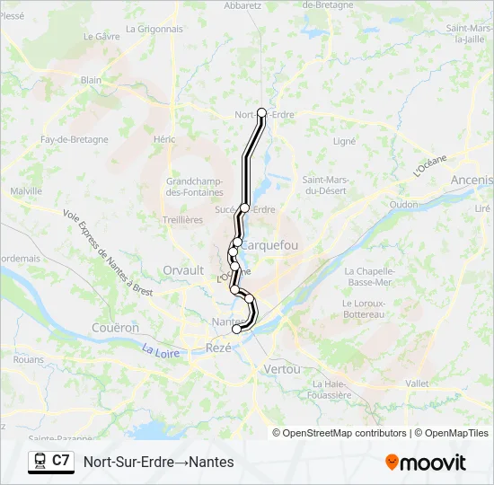 C7 Train Line Map
