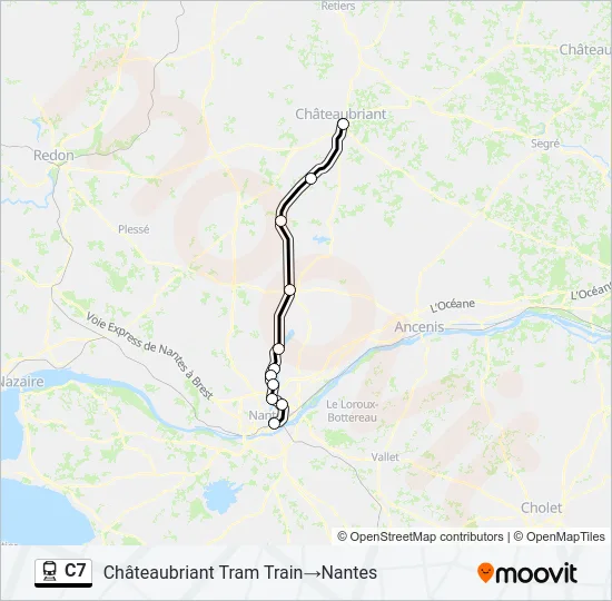 C7 Train Line Map