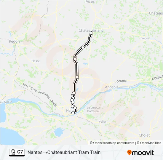 C7 Train Line Map