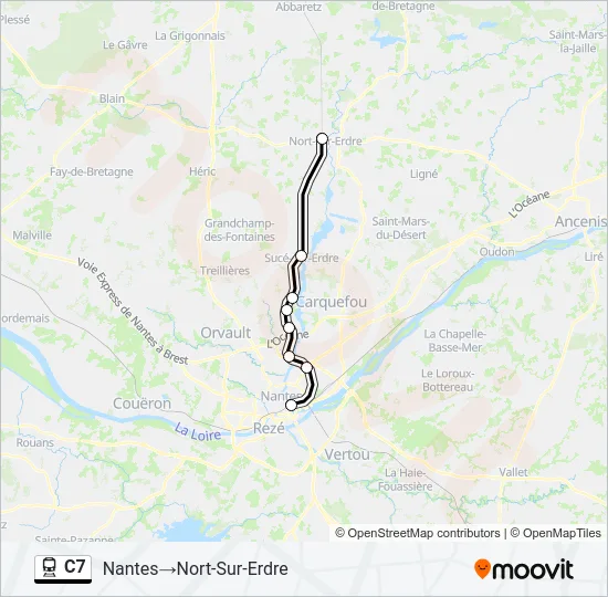 C7 Train Line Map