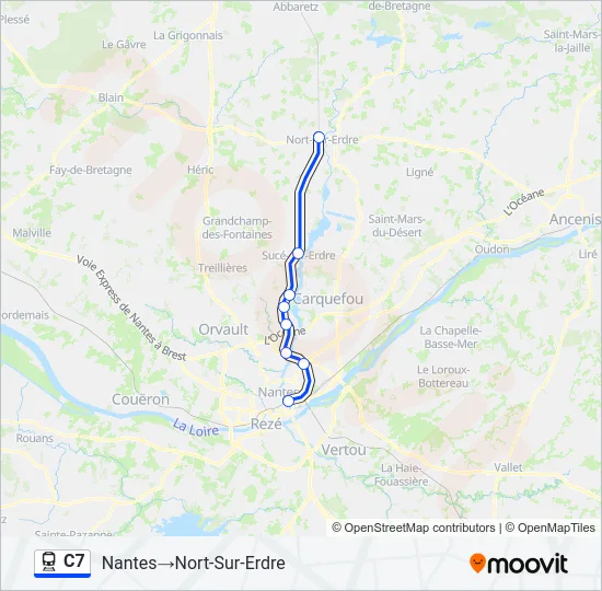 C7 Train Line Map