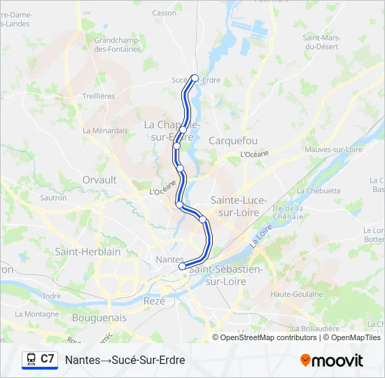 C7 Train Line Map